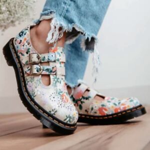 BRAND NEW DR MARTENS 8065 FLORAL MASH UP MARY-JANE G1